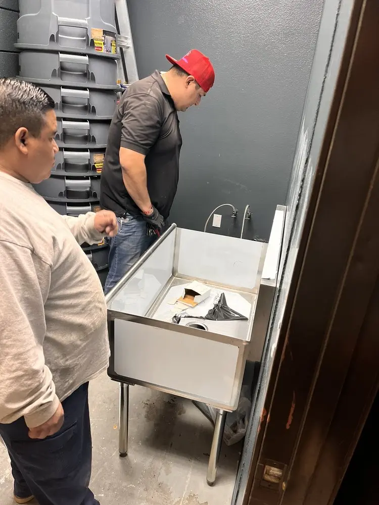 Commercial plumbing and sink installation in Lytle